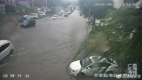 下大雨的短视频,城市瞬间变泽国